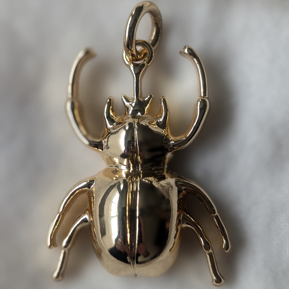 India Hicks Gold Beetle Pendant Charm